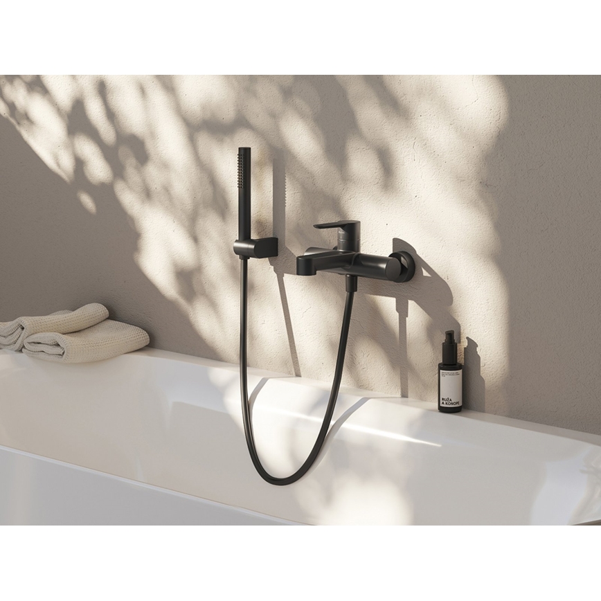 Ravak X07P568 - Mangueira de duche em plástico, 150 cm, preta