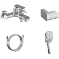 Ravak X07S113 - Conjunto de banheira com misturador FLAT cromo brilhante