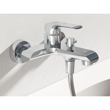 Ravak X07S113 - Conjunto de banheira com misturador FLAT cromo brilhante