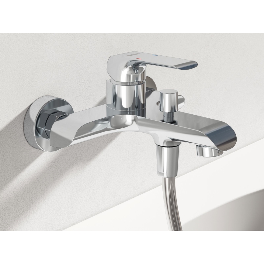 Ravak X07S113 - Conjunto de banheira com misturador FLAT cromo brilhante