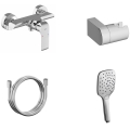 Ravak X07S115 - Conjunto de duche com misturador FLAT, cromado brilhante