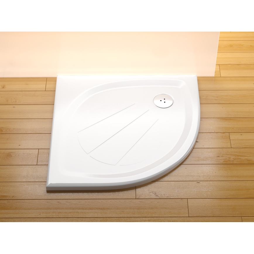Ravak XA237701010 - Plato de duche em quadrante ELIPSO 90x90 cm branco