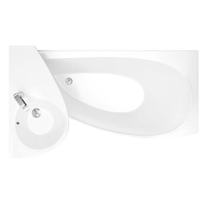 Ravak XJ1P1100000 - Lavatório suspenso AVOCADO 85x45 cm mármore fundido/branco