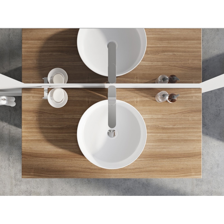 Ravak XJX01140001 - Lavatório de bancada UNI, Ø 40 cm, em cerâmica, branco