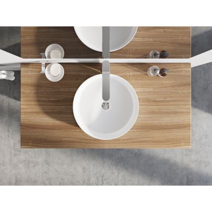 Ravak XJX01140002 - Lavatório de bancada UNI SLIM Ø 40 cm cerâmica/branco