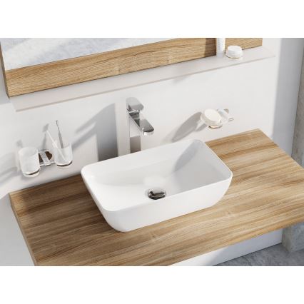 Ravak XJX01150001 - Lavatório de bancada UNI SLIM 50x31 cm cerâmica/branco