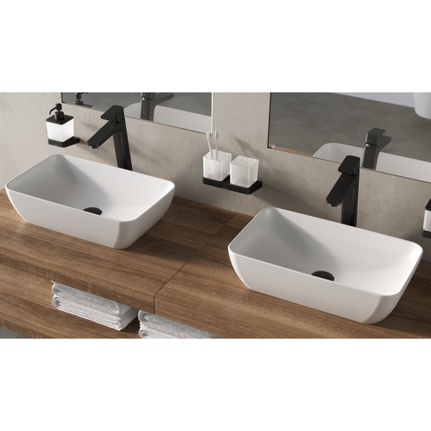 Ravak XJX01150001 - Lavatório de bancada UNI SLIM 50x31 cm cerâmica/branco