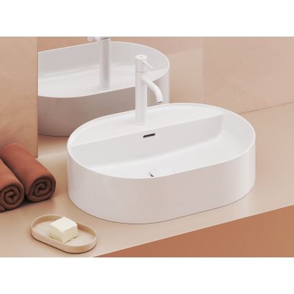 Ravak XJX01155003 - Lavatório de bancada CERAMIC SLIM 55x40 cm em cerâmica branca