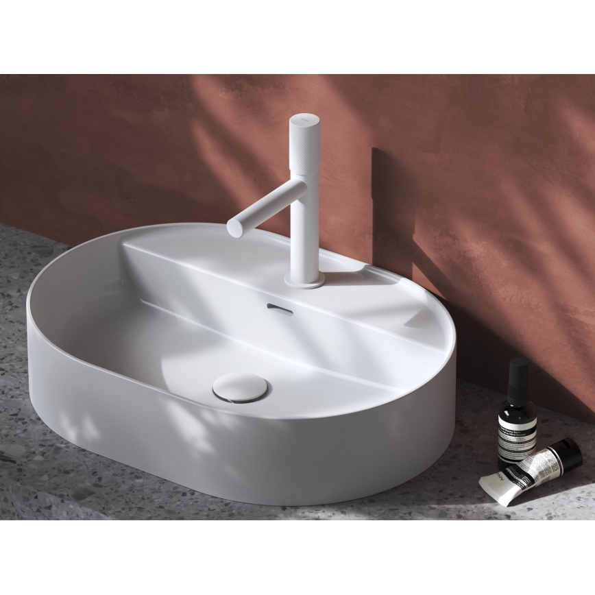 Ravak XJX01155003 - Lavatório de bancada CERAMIC SLIM 55x40 cm em cerâmica branca