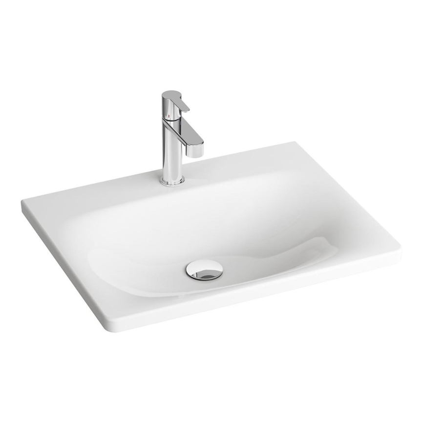 Ravak XJX01250000 - Lavatório encastrado BALANCE 50x46,5 cm cerâmica/branco