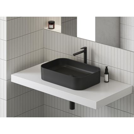 Ravak XJX0D155001 - Lavatório de bancada CERAMIC SLIM 55x37 cm cerâmica/preto