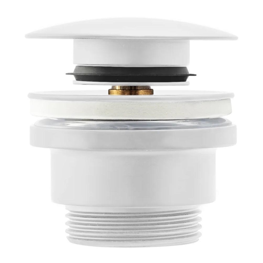 REA-A2361 - Válvula de escoamento para lavatório CLICK-CLACK Ø 6,4 cm, branco mate