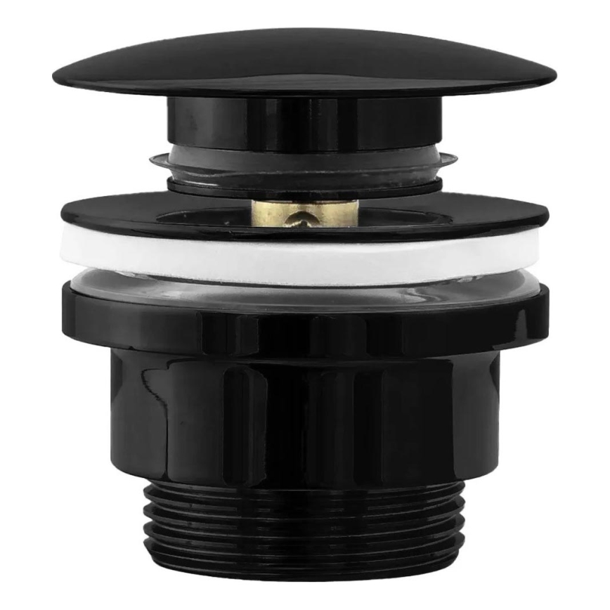 REA-A4100 - Válvula CLICK-CLACK para lavatório Ø 6,4 cm, preto brilhante