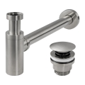 REA-A4400 - Sifão para lavatório com válvula CLICK-CLACK Ø 6,4 cm níquel