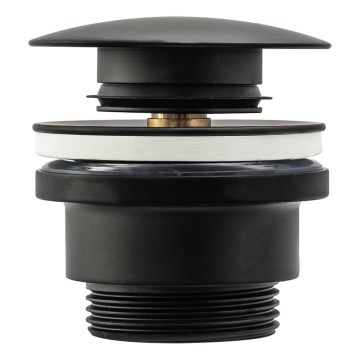 REA-A5216 - Válvula de escoamento CLICK-CLACK para lavatório, Ø 6,4 cm, preta