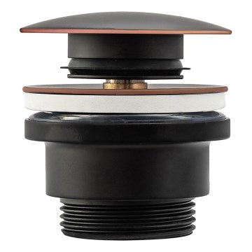 REA-A5218 - Válvula CLICK-CLACK para lavatório Ø 6,4 cm, preta