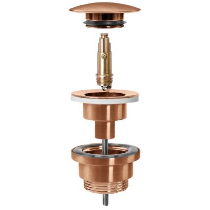 REA-A5632 - Válvula CLICK-CLACK para lavatório, diâmetro 6,4 cm, cobre escovado