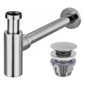 REA-A5693 - Sifão para lavatório com válvula CLICK-CLACK Ø 6,4 cm cromado brilhante