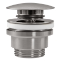 REA-A6000 - Válvula de escoamento para lavatório CLICK-CLACK, diâmetro 6,4 cm, níquel escovado