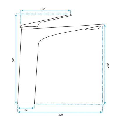 REA-B0493 - Misturador de lavatório AVALON 30 cm em cobre escovado