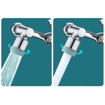 REA-B0660 - Adaptador giratório para torneira de lavatório, acabamento cromado polido