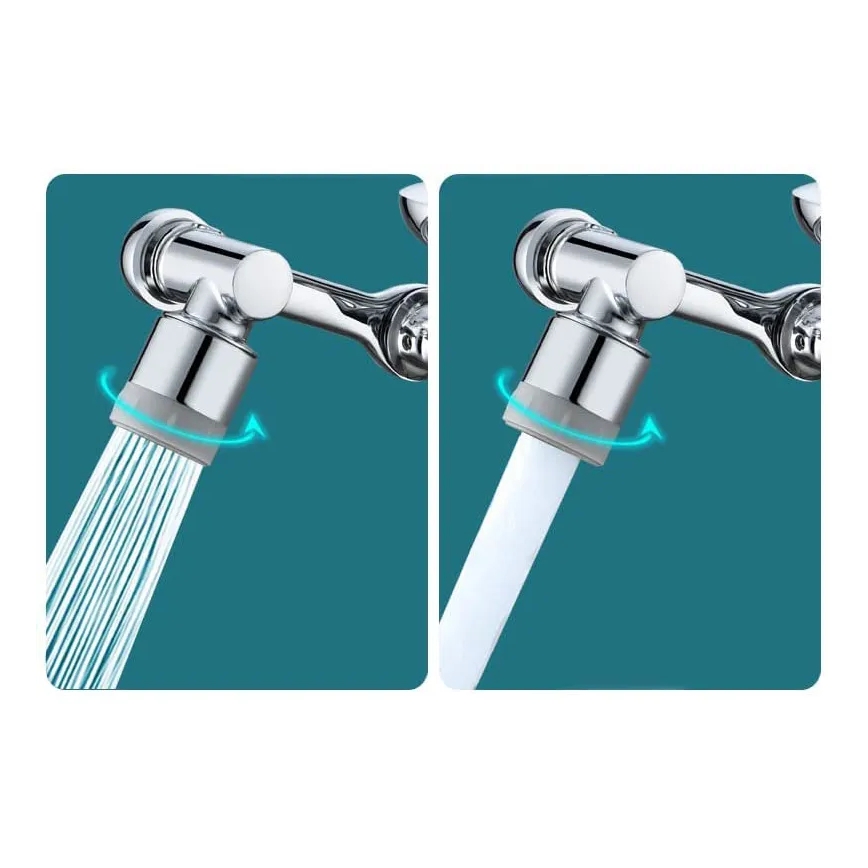 REA-B0660 - Adaptador giratório para torneira de lavatório, acabamento cromado polido