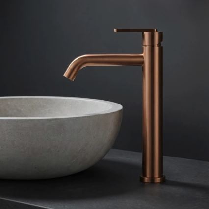 REA-B0971 - Torneira de lavatório ONTARIO 30 cm em cobre escovado