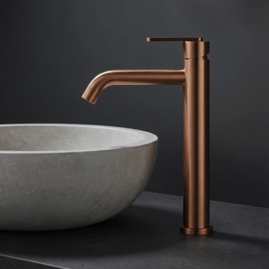 REA-B0971 - Torneira de lavatório ONTARIO 30 cm em cobre escovado