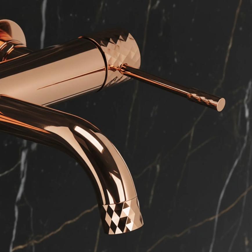 REA-B0980 - Conjunto para banheira LUNGO DIAMOND, cobre escovado