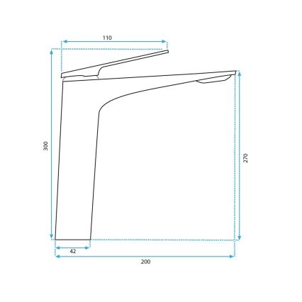 REA-B1126 - Torneira de lavatório AVALON 30 cm preta