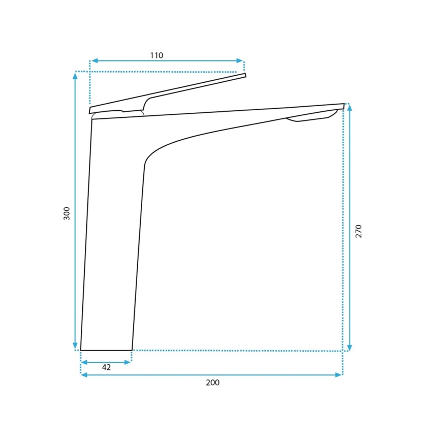 REA-B1126 - Torneira de lavatório AVALON 30 cm preta