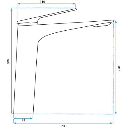 REA-B1127 - Torneira para lavatório AVALON 30 cm dourada