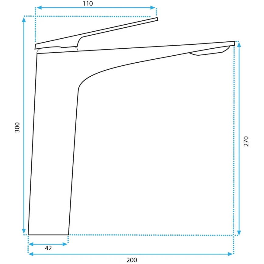 REA-B1127 - Torneira para lavatório AVALON 30 cm dourada