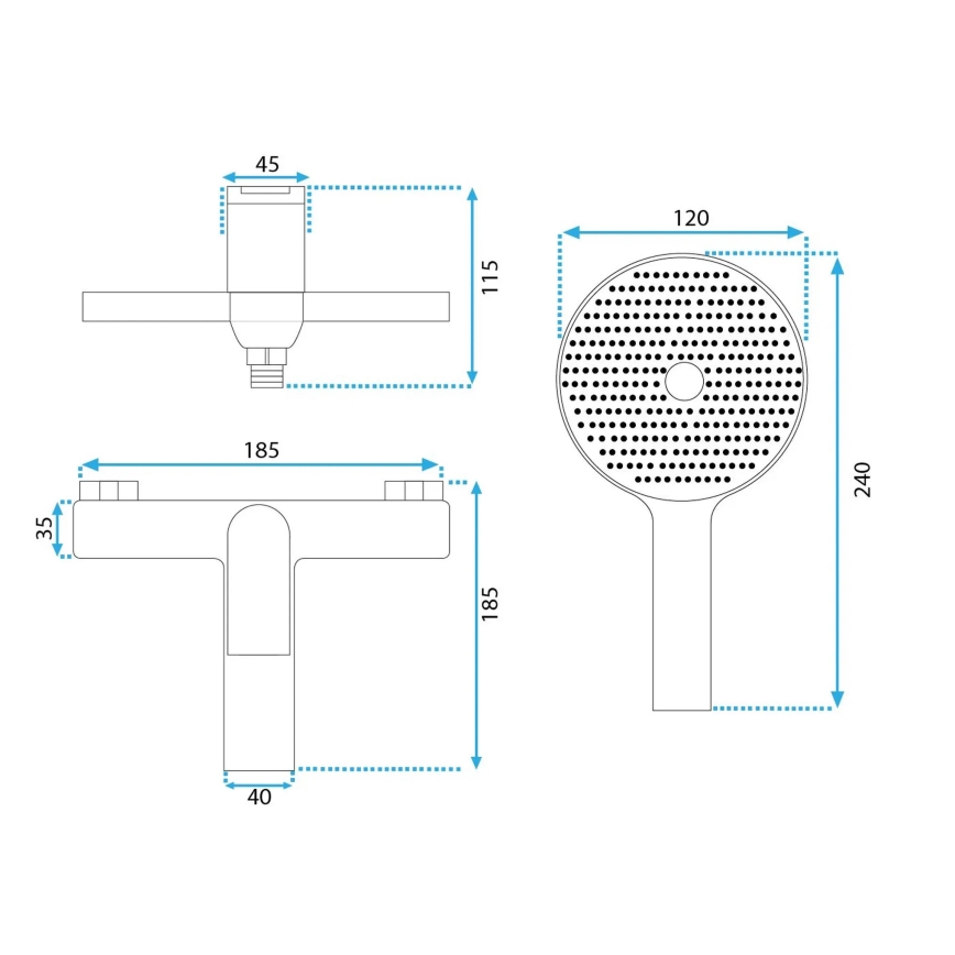 REA-B1129 - Conjunto para banheira AVALON dourado