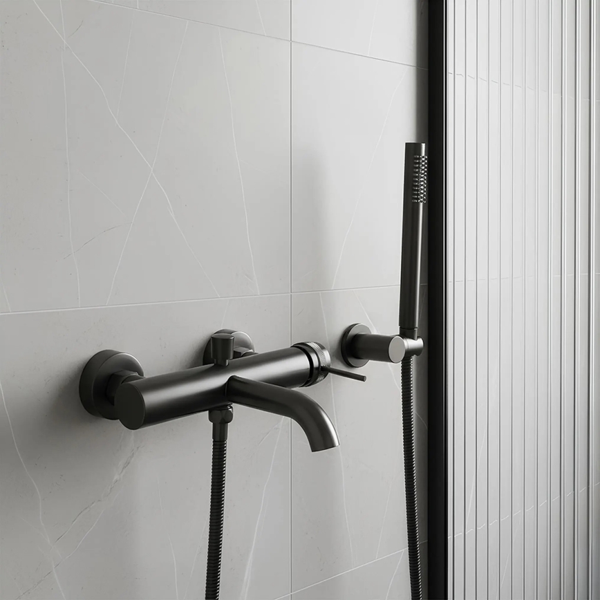 REA-B2352 - Conjunto para banheira LUNGO titânio