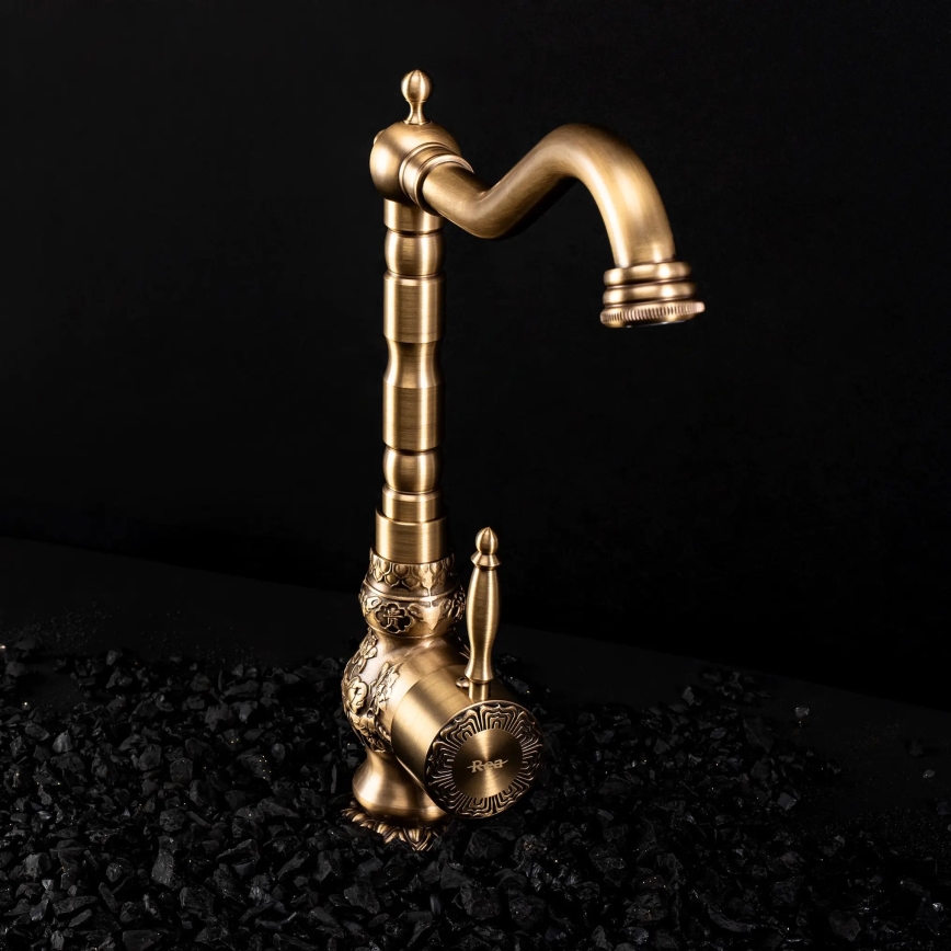 REA-B2500 - Torneira de lavatório VENICE 32 cm dourada escovada
