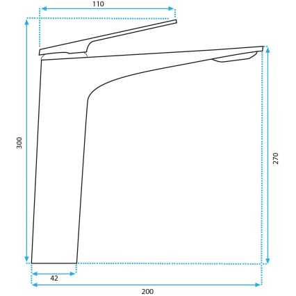 REA-B2704 - Torneira de lavatório AVALON 30 cm titânio