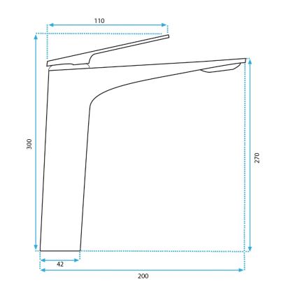 REA-B2705 - Torneira para lavatório AVALON 30 cm dourado escovado