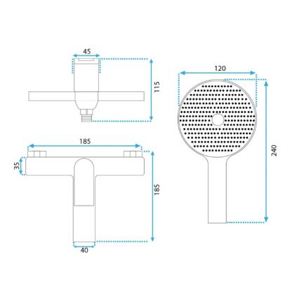 REA-B2707 - Conjunto para banheira AVALON dourado escovado