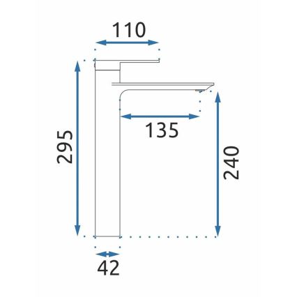 REA-B3002 - Misturador para lavatório STORM 29,5 cm, acabamento em cobre escovado