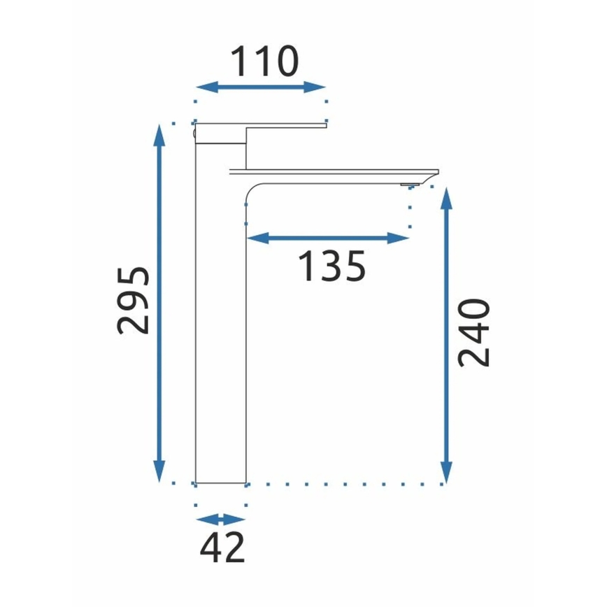 REA-B3002 - Misturador para lavatório STORM 29,5 cm, acabamento em cobre escovado