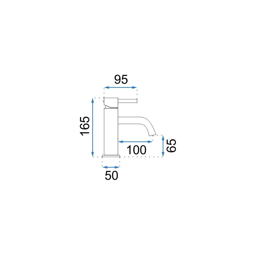 REA-B4101 - Torneira para lavatório LUNGO 16,5 cm cromo brilhante