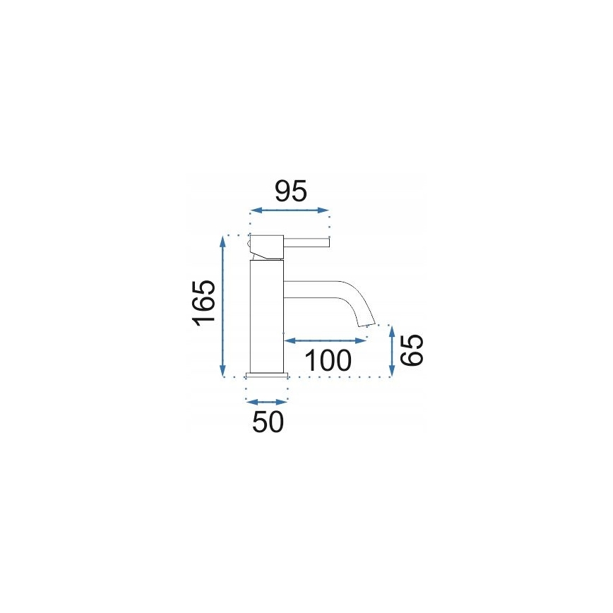REA-B4527 - Misturadora para lavatório LUNGO 16,5 cm dourada escovada