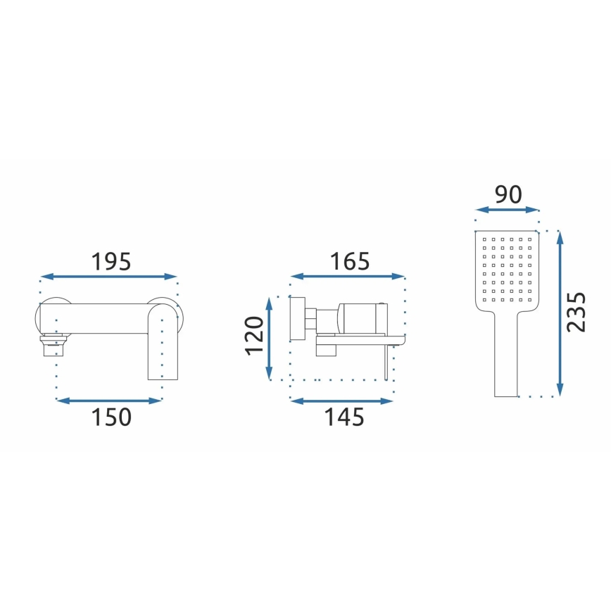 REA-B4585 - Conjunto para banheira STORM titânio