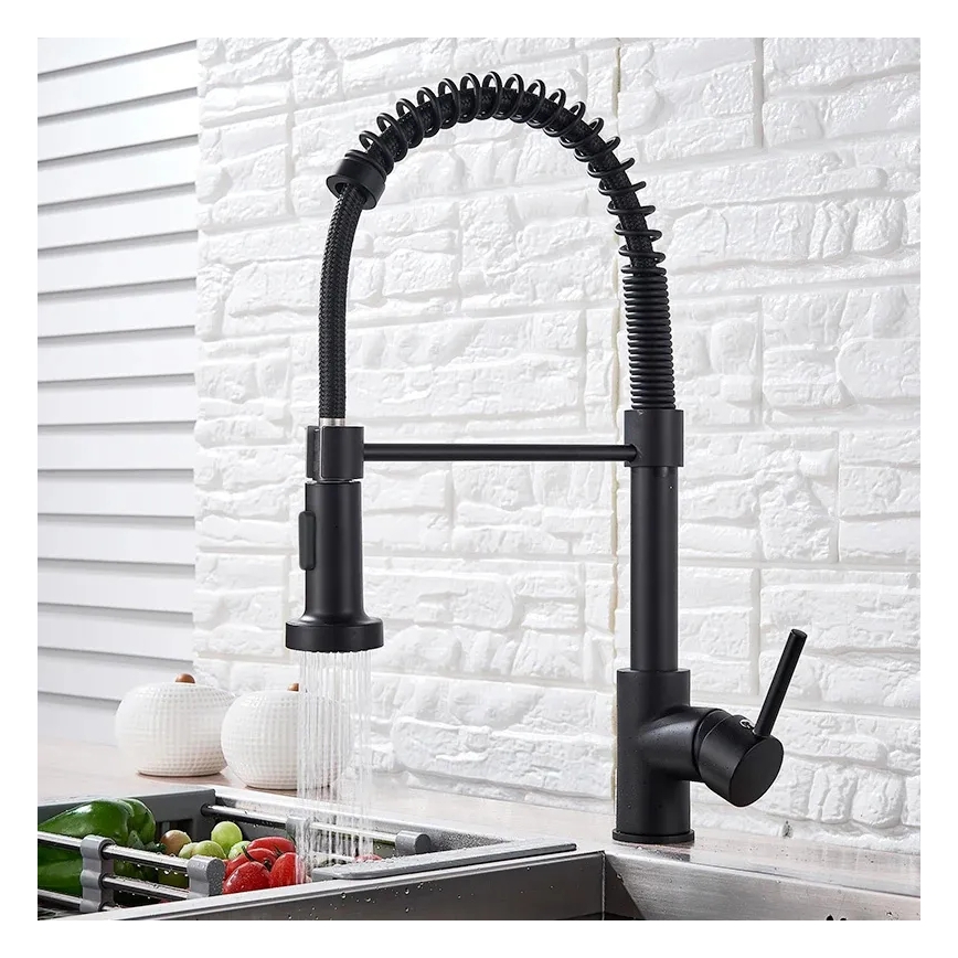 REA-B4820 - Torneira de cozinha COLIN com bico extraível, 42,5 cm, preta