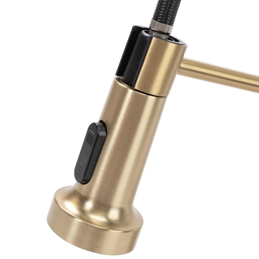 REA-B4821 - Torneira para lava-loiças com esguicho extraível COLIN 42,5 cm dourada escovada