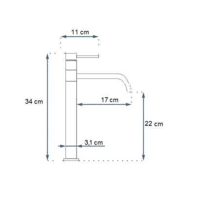 REA-B5002 - Torneira de lavatório LUGANO 34 cm dourada