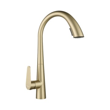 REA-B5312 - Torneira de cozinha com bico extraível ROSS 43 cm dourada escovada