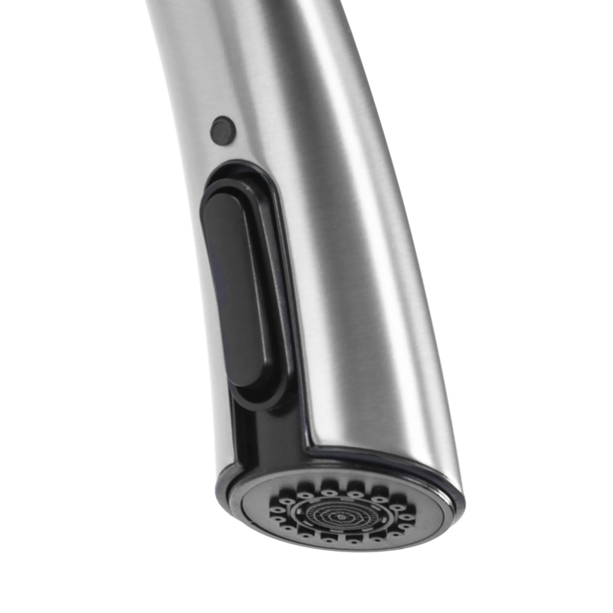 REA-B5314 - Torneira de cozinha ROSS 43 cm com ducha extraível, acabamento em níquel