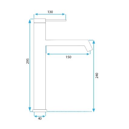 REA-B5320 - Torneira de lavatório FOSS 29,5 cm preto fosco